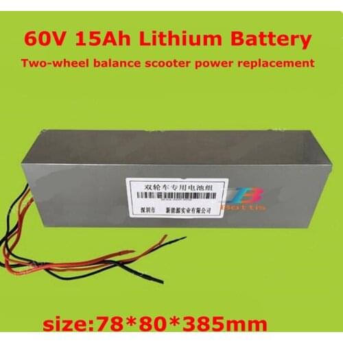 Li-ion 60v 15Ah lithium battery pack bms 20s for two wheel balance Scooter electric bike bicycle 1000w motor