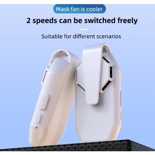 New Portable USB Rechargeable Mini Mask Fan Clip-On Summer Mute Light Weight Outdoor Sports Cooling Wearable Facial Mask Fans