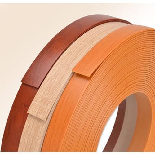 50M Self-adhesive Furniture Wood Veneer Decorative Edge Banding PVC for Furniture Cabinet Closet Wood Veneer Surface Edging