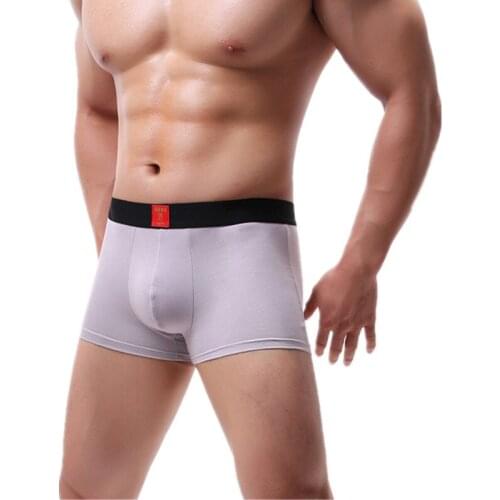 Sexy Boxers Shorts Men Underwear Modal Panties Intimate Breathable Low Waist U Convex Pouch Underpants Cueca Plus Size L-3XL