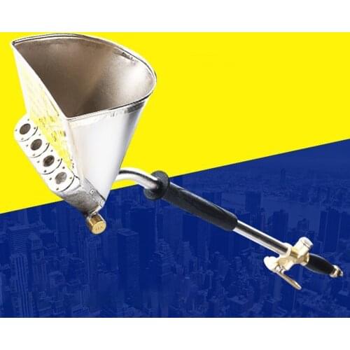 4 Jet Air Plaster Stucco Wall Sprayer Cement Mortar Spray Gun Hopper Concrete Stucco Plaster Paint Wall Tool Plaster Hopper Gun