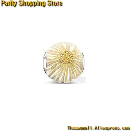 ThomasET1116 - "daisy" Bead new Ts Gift Jewelry Charm 925 Sterling silver fashion accessories
