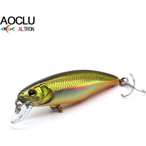 AOCLU wobblers Super Quality 8 Colors 52mm 4.0g Small Minnow Hard Bait Shad Crankbait Fishing lure Bass Fresh Salt water tackle