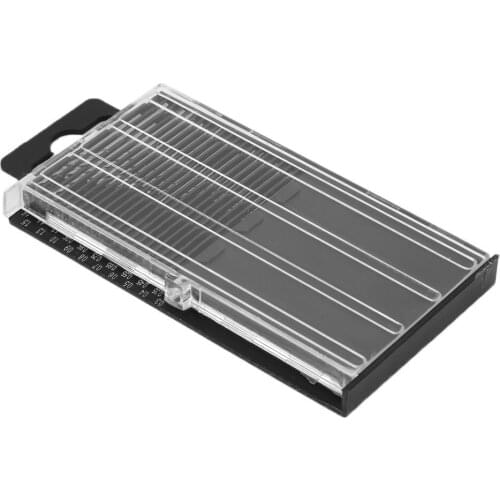 High Quality 20Pcs/set 0.3mm-1.6mm Mini HSS Metalworking Power Tool Professsional High Speed Steel Twist Drill Bit Set With Case