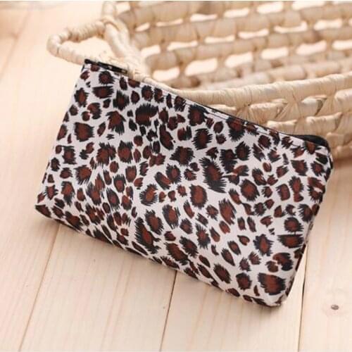 Woman Mini Cosmetic Make Up Bag Sexy Leopard Makeup Case Multi-Function Storage Bags Travel Toiletry Bag Wash Kits