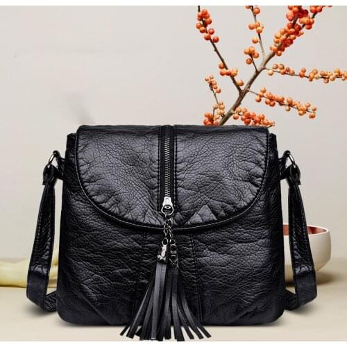 Ladies handbag high quality large capacity mobile phone bag ladies fashion casual zipper shoulder bag messenger bag simple