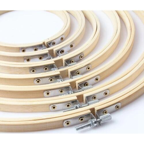 10-40cm mini wood embroidery hoop frame for kit ring hoop large sewing tools accessories madera bordado cross stitch Bamboo