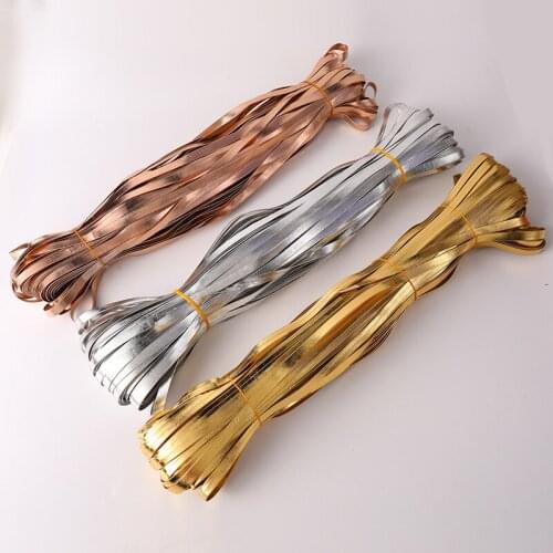 100m/lot 1cm Pu Leather Sideband Luxury Vintage Champagne Golden Silver Strip Ribbon Watch Handbag Dress Sewing Accessories