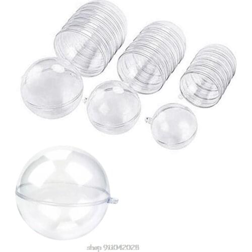 15pairs of 30pcs of plastic ball hollow ball Christmas decoration hanging ball sky window transparent ball N30 20 Dropship