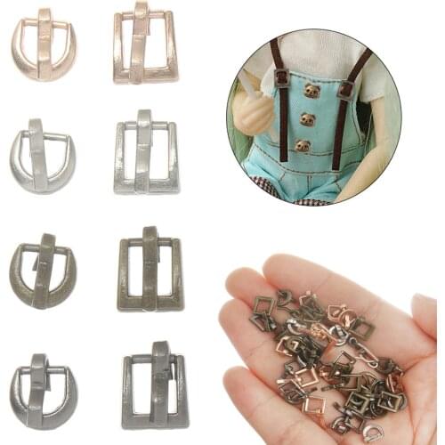 20Pcs 4mm Mini Tri-glide Buckle Belt Buckle for Doll Bag Buckles DIY Stuffed Doll Buckle Shoes Clothes Sewing Accessories
