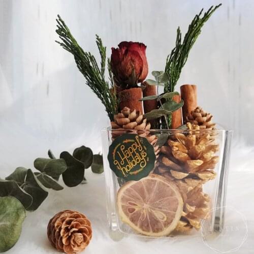 4/5cm Natural Decorative Pine Cones Pinecone For Crafts Decoration Christmas Tree Toppers Vase Bowl Filler Displays Crafts