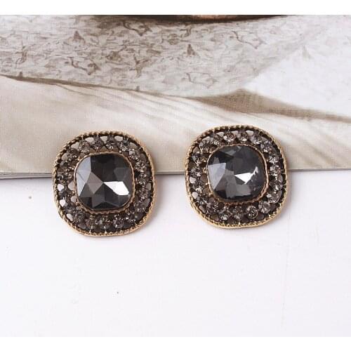 5PCS Retro diy alloy jewelry accessories diamond-studded drop-shaped half-face alloy accessories headdress clothing accessories