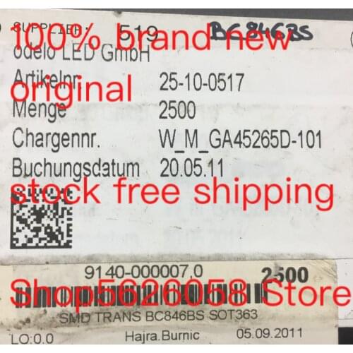 BC846BS SOT363 100% new original 50PCS-3000PCS/LOT STOCK