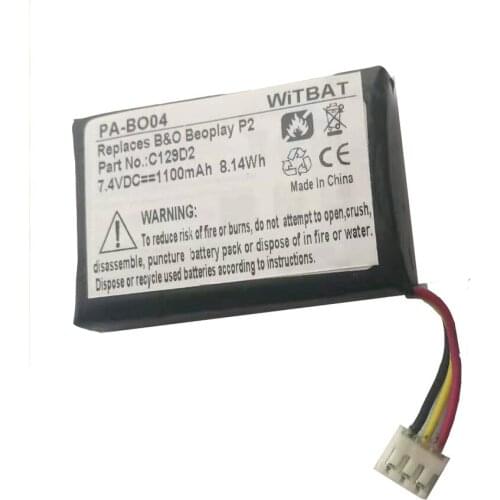 7.4V 1100mAh Battery for Bang & Olufsen BeoPlay P2 Bluetooth speaker battery Li-Polymer Rechargeable Accumulator C129D2