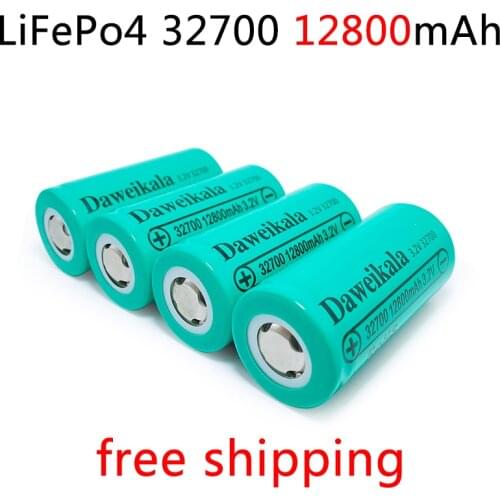 100% Orignal New LiFePo4 3.2V 32700 12800mAh 12800mAh LiFePo4 Battery 35A Continuous Discharge Maximum 55A High power battery