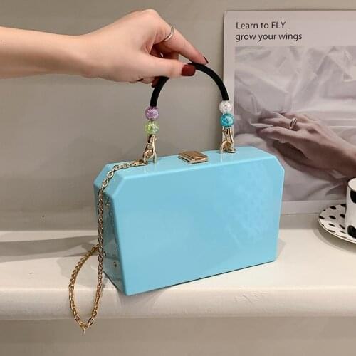 Acrylic Candy Color Purses Hanbags Women Shoulder Crossbody Bags 2021 New Evening Clutch Ladies Messenger Bags High Quality