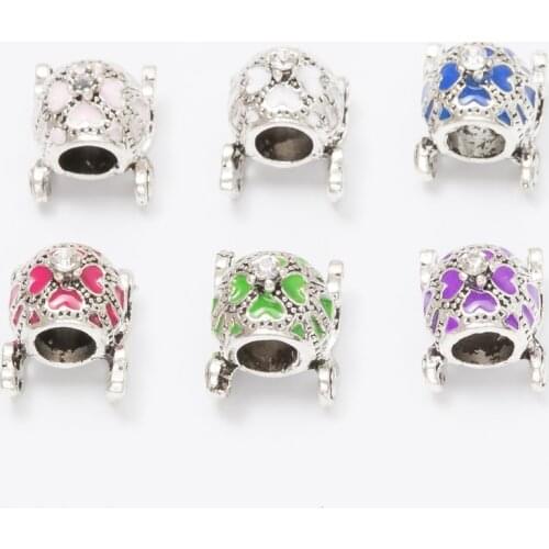 5Pcs/Lot Silver Plated sled Charms Beads European DIY Beads Fit Pandora Charms Bracelets & Bangle Fashion Jewelry js1008
