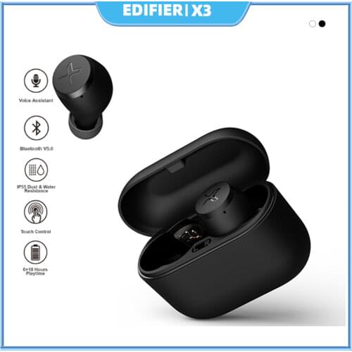 EDIFIER X3 TWS Earbuds Wireless Bluetooth Earphone Support aptX Voice Assistant Touch Control IPX5 Sport Top Selection Earphone