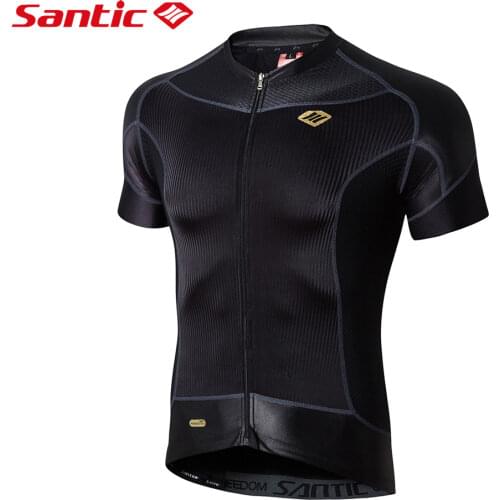 Santic Cycling Jersey for Men Pro Team MTB Road Bike Sportswear High Elasticity Breathable Bicycle Shirts Mountain Bike Clothing