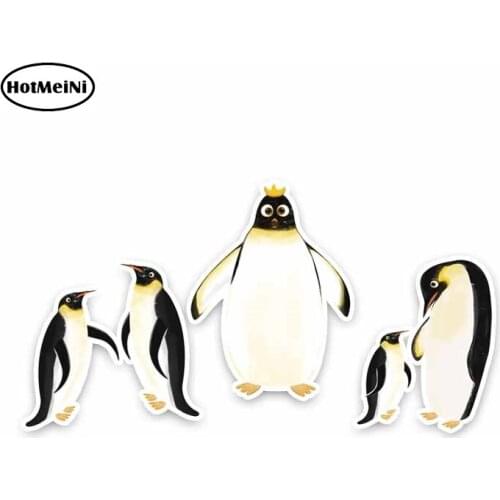 HotMeiNi 6.5cm x 13cm Cartoon Penguin Animal Car Sticker Decal Reflective