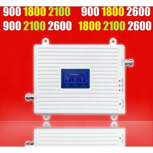 HWATEL best sell Tri Band 900 1800 2100 2600 GSM DCS WCDMA 2G 3G 4G LTE Signal Booster Cell phone Cellular Repeater Amplifier