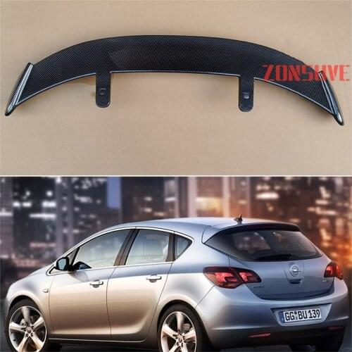 Use For Opel 2010 Astra ABS Plastic Carbon Fiber Look Hatchback SUV Roof Rear Wing Body Kit Accessories
