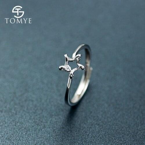 Rings for Women or Girls TOMYE JZ21006 High Quality Luxury 925 Silver Fashion Adjustable Finger Open Antique Gift Jewelry