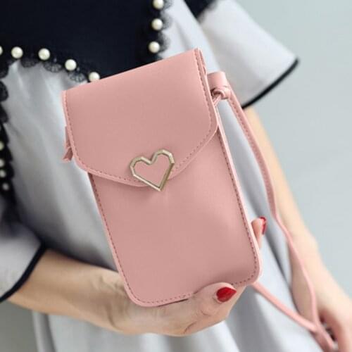 Touch Screen Cell Phone Purse Smartphone Wallet Leather Shoulder Strap Handbag Women Bag For Iphone 11 For Huawei For Samsung