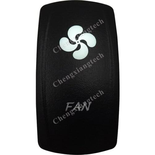 DC12V 24V Marine Grade FAN Rocker Switch White Led lamp 3 Pin ON/OFF SPST Waterproof IP66