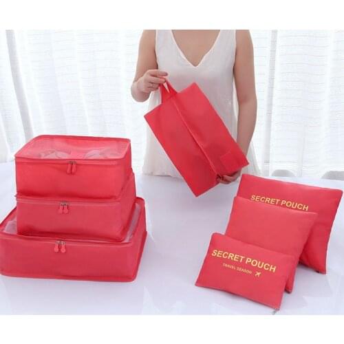 7pcs / lot Multifunction Travel Storage Supplies Waterproof Oxford Travel Bag Portable Housewear & Furnishings Accessories