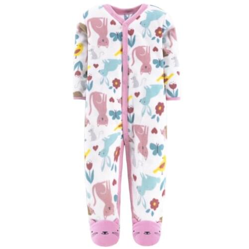 Fashion baby girl clothes ,soft fleece kids stay at home romper Pajamas newborn infant girl boys clothes baby clothing