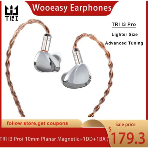 TRI i3 pro Headphones Planar Magnetic+Composite 8MM Dynamic Driver+Balanced Armature Driver Hifi Monitor IEM I3 PRO Sport Misic