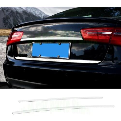 STAINLESS REAR DOOR TRUNK BOOT TRIM EXTERISTICKERS FOR AUDI A6 C7 (sedans) 2012-2019 ACCESSORIES CAR-STYLINGOR MOLDING