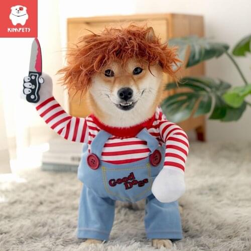 Kimpets Halloween Dog Clothes Funny Transformation Pet Strap Library Small Dog Cosplay Costume Happy Dog Clothes For Dress Up