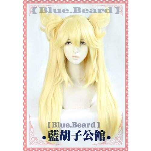 Anime Burn the Witch Ninny Spangcole Cosplay Wigs Long Golden Ponytail Heat Resistant Synthetic Hair Wigs + Wig Cap