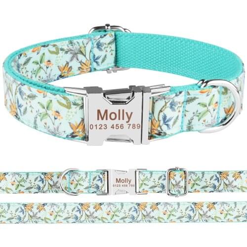 AiruiDog Personalized Dog Collar Free Engraved Boy Girl Puppy Pet Dogs Tag Name XS S M L