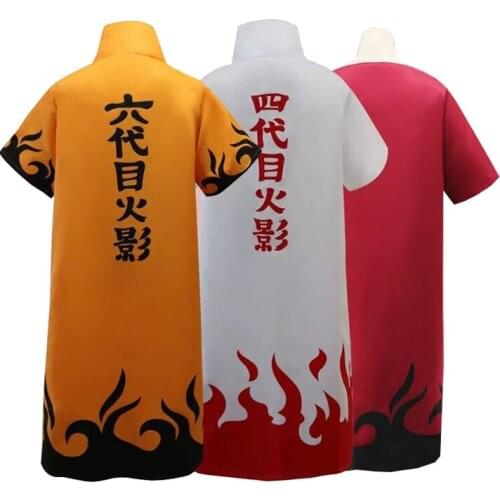 2021 Harajuku Cosplay Anime character Cloaks Fourth Yondaime Hokage Namikaze Minato Uniform Men Boys Capes Halloween Costume