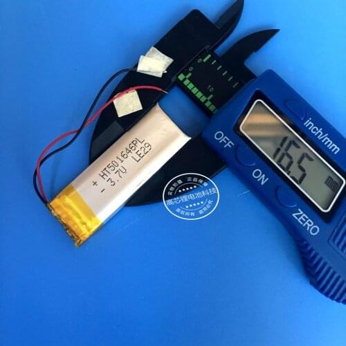 3.7V polymer lithium battery, 501646 Bluetooth chewing gum, recording pen, point reading pen, small battery, 360MAH Rechargeable