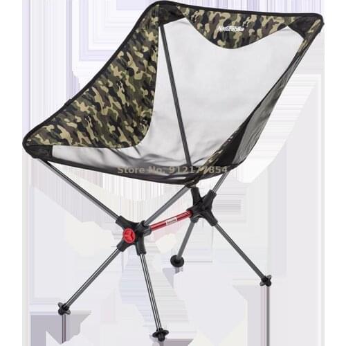 Portable outdoor folding chair ultra light aluminum alloy moon chair picnic camping fishing chair