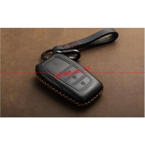 QDAEROHIVE genuine leather car Key Case Cover For Toyota RAV4 High Lander CAMRY PRADO LEVIN 2018