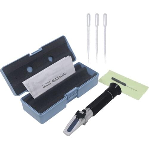 Hand held 0-80% Alcohol Refractometer ATC Spirits Tester Meter Alcoholometer liquor Wine Content Tester with retail box