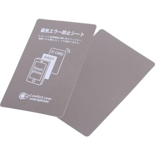 Grey Anti-Metal Magnetic NFC Sticker Paster for iPhone Cell Phone Bus Access Control Card IC Card Protection Supplies