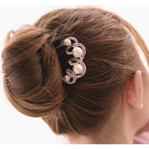 Bridal Crystal Pearl Flower Hair Pins Bridesmaid Wedding Jewelry Clips U Pick Tiara Jewelry Accessories