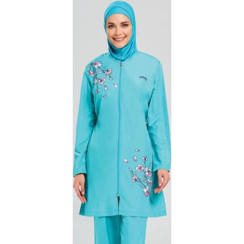 Tesmay 0221-19 Mint Full Off Hijab Swimwear