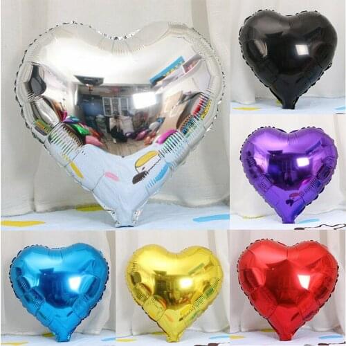 Birthday Decoration Kids Foil Helium Balloons Wedding Party Love Heart 10pcs 18"