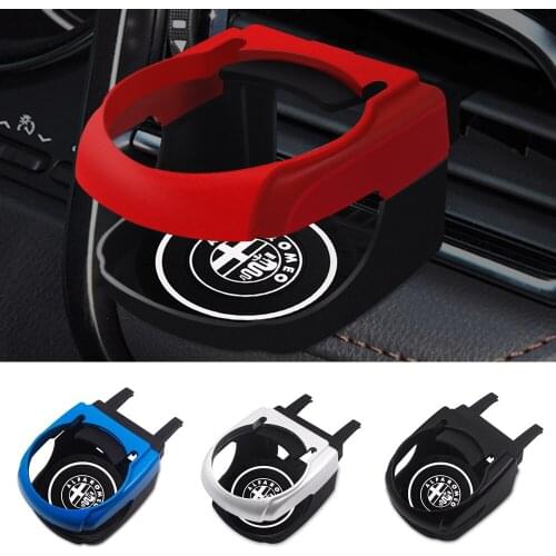Universal Car Vehicle Air Vent Mount Plastic Drink Cup Bottle Holder Bracket for Alfa Romeo GT Stelvio Giulia Auto Accessories