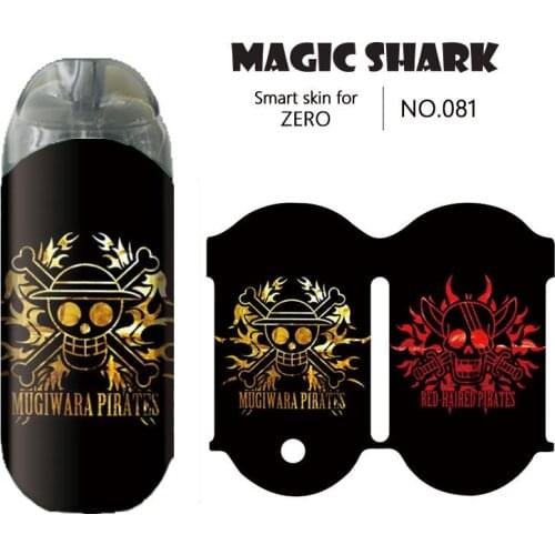 Magic Shark Sesame Skull PVC Sticker Case Cover for Zero E Cigarette Wrap Film for Vaporesso Zero
