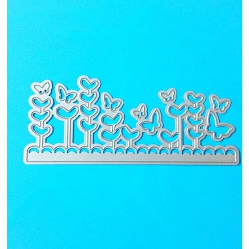 YLCD593 Grass Butterfly Metal Cutting Dies For Scrapbooking Stencils DIY Album Cards Decoration Embossing Folder Die Cutter Mold