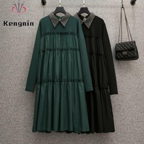 Dresses for Women 2021 Summer New Loose Casual T-Shirts Dress Ladies Vestidos Plus Size 5XL Pleated Female Robe Dress KE1485