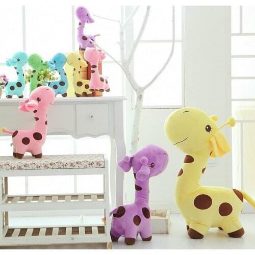 1Pcs 7"18cm Cute Baby Toys Rainbow Giraffe Plush Toys Dolls For Kids Brinquedos Kawaii Gift for your Friends on 5 Colors